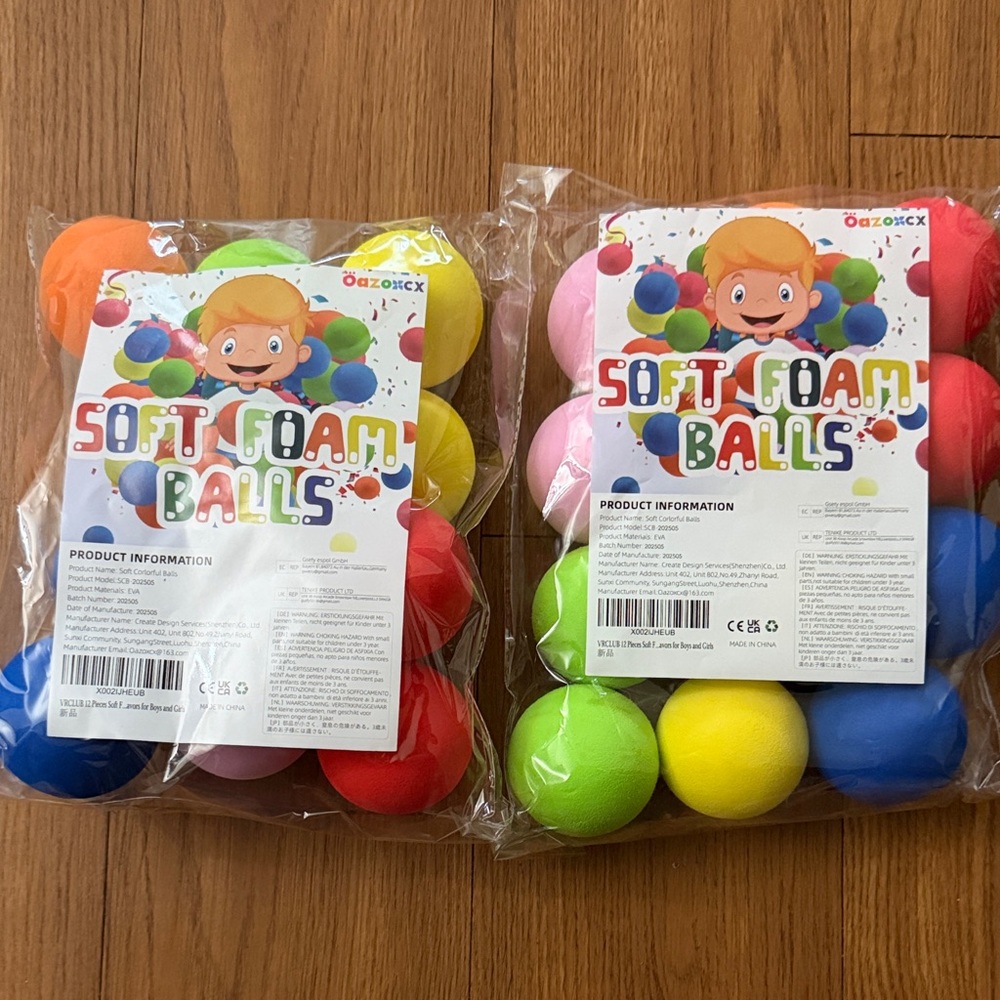 💥NI💥 Soft Foam Play Balls - Multicolor